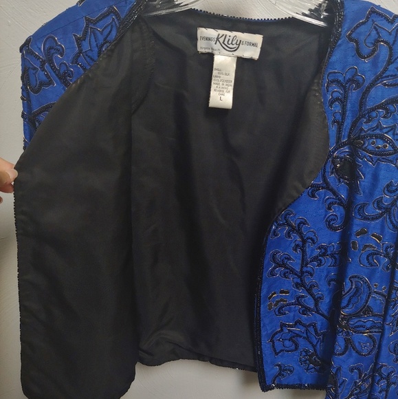 Vintage Silk Beaded Evening Jacket - Picture 6 of 6